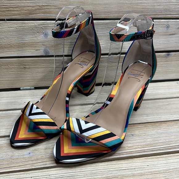 INC Kivah Multi Color Block Heel Sandals Size 8M - Picture 6 of 12